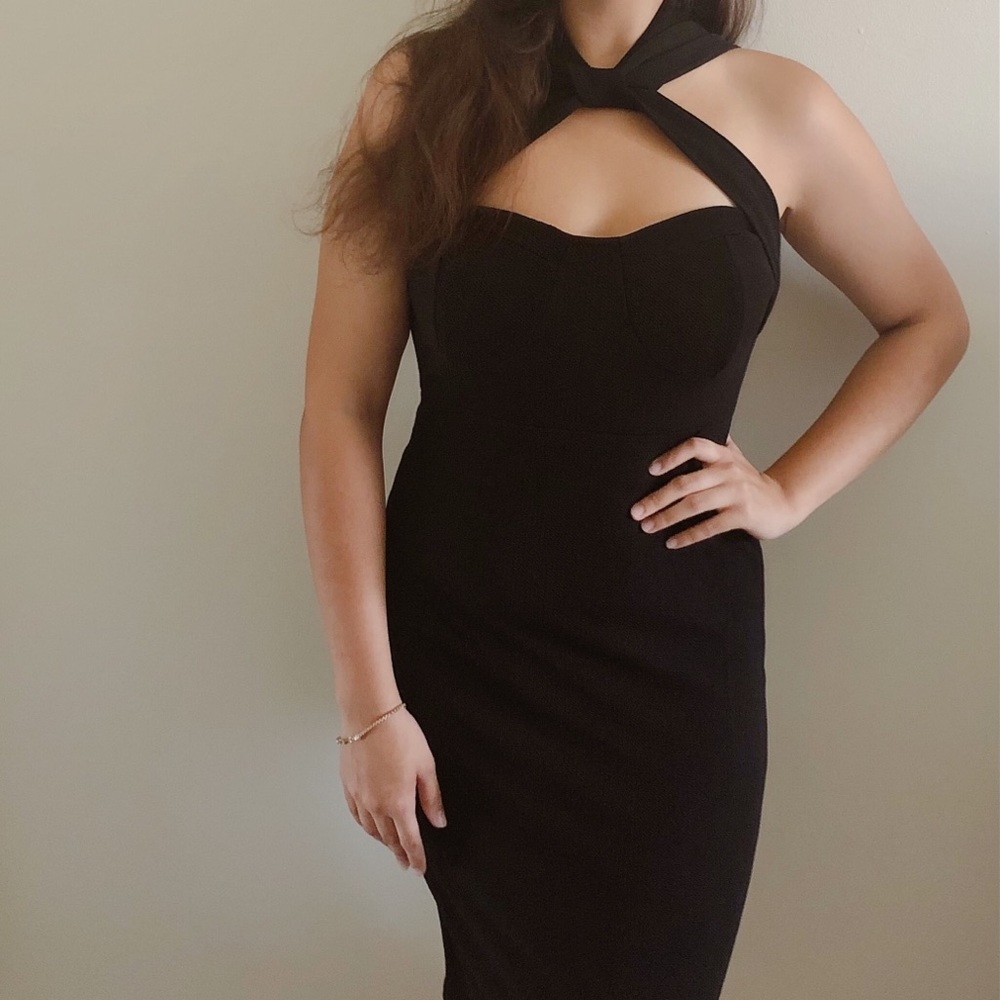 Black Bodycon Strappy Dress